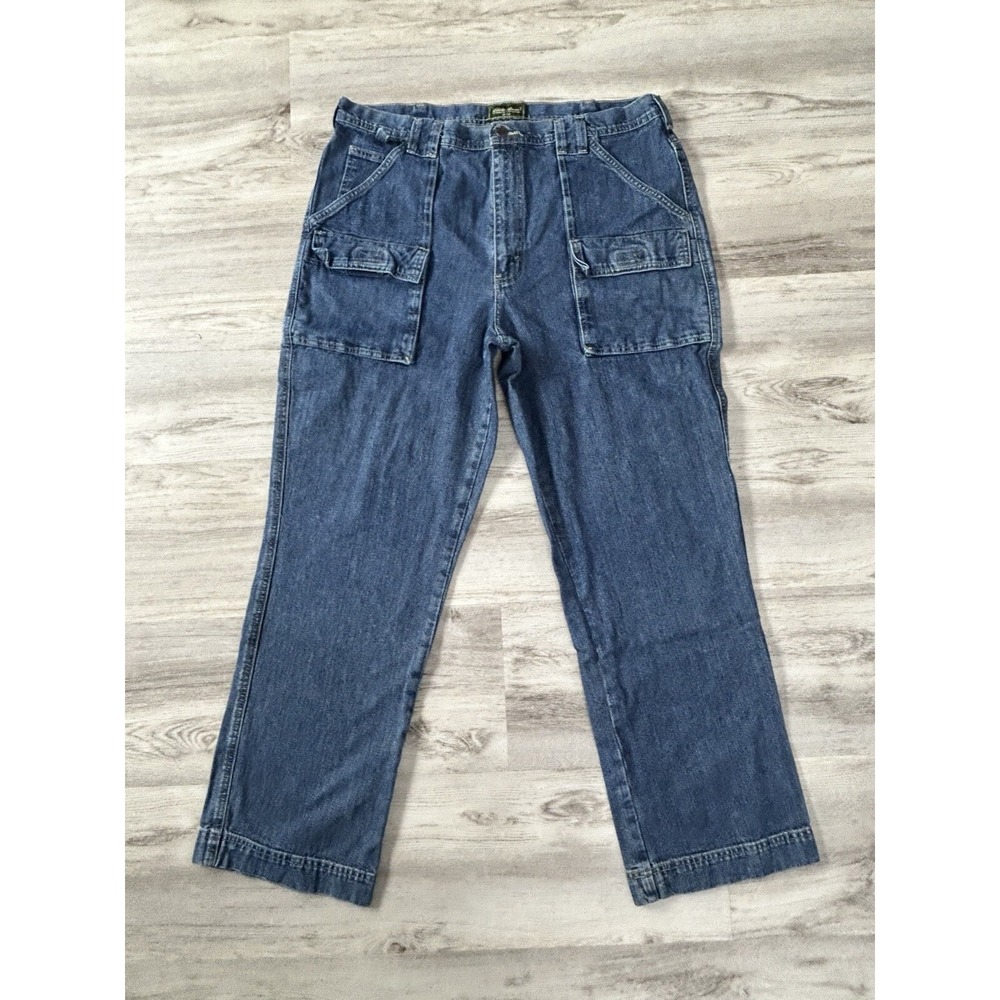 Eddie Bauer Mens Authentic Outdoor Outfitter Carpenter Blue Jeans Vintage 38x30
